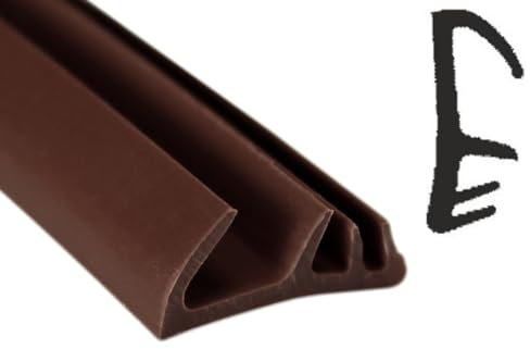 SN-TEC Holzfensterdichtung/Renovierungsdichtung/Fenstergummi SD 2483 für 2,5 bis 5,5 mm Nut für Holz Fenster, Farbe: Braun (5 Meter)