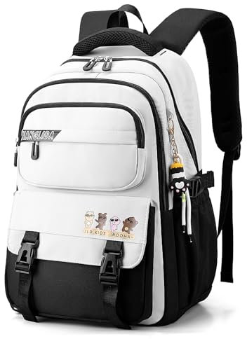 IvyH Mochila Escolar Niña y Niño 10-18 años Mochilas Escolares Adolescentes Primaria Secundaria Instituto Mochila Colegio Niña de Gran Capacidad Mochila de Viaje Casual Impermeable Ligera, Negro