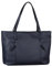 TOM TAILOR Beca Damen Shopper Umhängetasche Reißverschluss Groß Blau