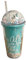 Vaso Plástico Duro con Pajita, Vaso con Tapa y Pajita con Diseño de Unicornio para Adultos o Niños, Taza de Café de Plástico Reutilizable, Botella de Agua Doble Pared de Dibujos 450ml (Verde Menta)