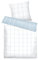 TOM TAILOR Renforcé-Bettwäsche, 80x80 cm + 155x220 cm, 100% Baumwolle/ Renforcé, mit Wendemotiv und farbigem Markenreißverschluss, LARGE CHECK Weiß, Hellblau (Crisp White & Sky Blue)