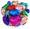 Meleager Herz Folienballon Bunt 24 Stück, 8 Farben, Herzballon, Ballon, Hochzeit, Valentinstag, Geburtstag, Muttertag, Unisex-Kinder und Erwachsene