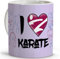 LolaPix Taza karate. Regalo karateka. Artes marciales. Regalos para deportistas. Tazas originales para regalar. Tazas de cafe. Taza cerámica 330 ml. Karate