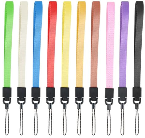 GEEHUA Lot de 10 dragonnes tressées plates pour clés, téléphone, Camara, lampe de poche USB, multicolore, 8.26inch