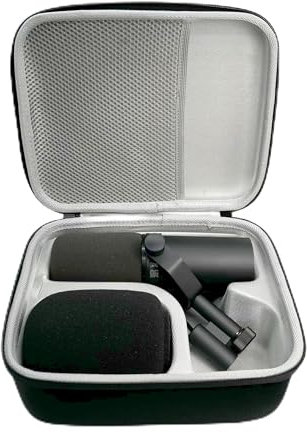 SnawikiBag Tragetasche für Shure SM7B Vocal Dynamic Mikrofon & MV7 / MV7X USB Podcast Mikrofon (schwarz)