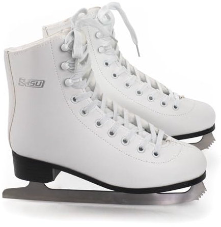 ISU Schlittschuhe Damen/Mädchen weiß gefüttert (weiß, 39)