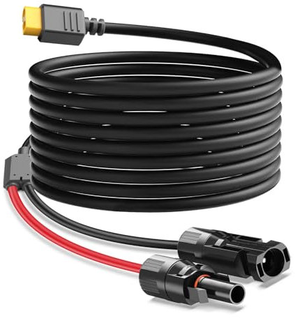KFD Solar Extension Cable Solar Connector to XT60 Plug Adapter P 3.5M Power Cable for Solar Panels Portable Power Station ECOFLOW River Anker SOLIX C200 C300 C800 C1000 Generator RV LiFePO4 Battery