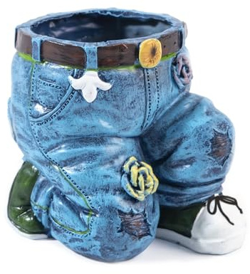 YUHANGCIYE Jeans-Pflanzgefäß, Jeans-Pflanzgefäß für Blumen, für drinnen und draußen, Sukkulenten, Jeans, Pflanzgefäß, Blumentöpfe, Gartendekorationen (Nr. 1)