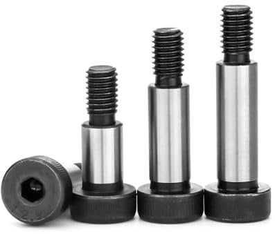 Metal Screws 1/2/5pcs M5 M6 M8 M10 M12 M16 M20 Black Carbon Steel Hex Socket Head Shoulder Screw High Tensile Roller Bearing Bolt(20 - M16 (1pcs),60mm)
