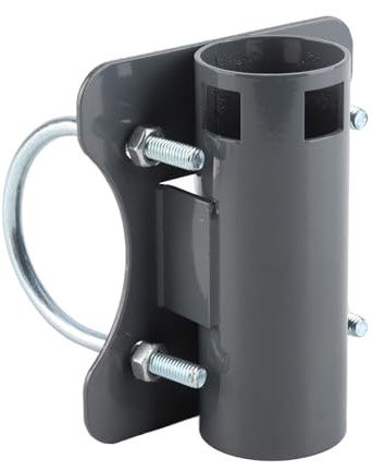 Support de Serrage de Mât D'antenne Réglable, Support en Acier Inoxydable en Forme de U pour Antennes Paraboliques, Adaptateur de Montage pour Rails et Poteaux, adapté aux