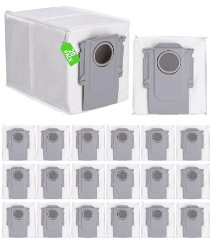 Lot de 20 Sacs à Poussière pour Aspirateur Roborock Q Revo/Qrevo Pro/Qrevo MaxV/Qrevo S/Qrevo master,Sacs d'aspirateur de Rechange pour Roborock Q Revo