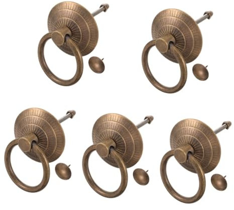 Angoily 5St Fuchs Türklingel Dekorationen Türknauf zieht Türklopfer handhaben Außen Türklopfer vorn Sicherheitsklopfer für die Haustür Türsicherheitsklopfer Retro-Türklopfer Messing Golden