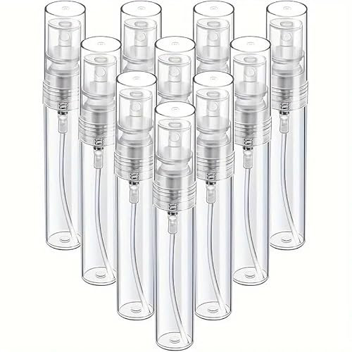 Travel Perfume Atomizer Spray Bottles, 5ml Glass, Set of 10, Refillable Mini Containers