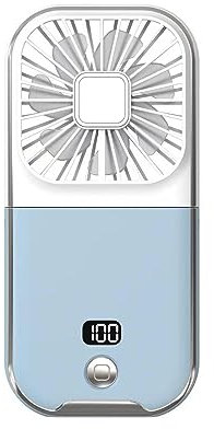 LfrXtra Ventilateur USB portable d'extérieur à suspendre - Charge USB - 3000 mAh - Alimenté par batterie - Pliable à 180° - Ventilateur de table sans fil
