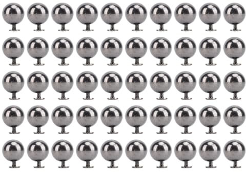 Kit di Rivetti Sfere, 50 Set di Tenda Arist Rivetta per Art Pelle per Mestieri in Pelle (BLACK)