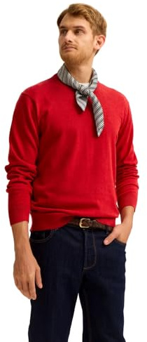 bugatti Herren Pullover Rundhals 7400-85510D Regular Fit Basic Essentials Baumwolle