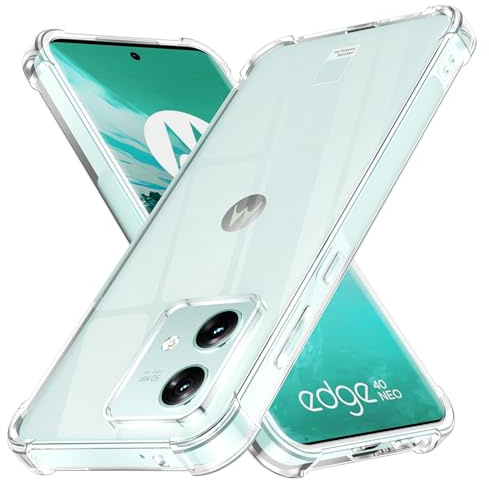 Pnakqil Cover Compatibile con Motorola Edge 40 Neo,Custodia per Telefono in Silicone Antiurto Trasparente,Morbida in Silicone TPU Anti-Graffio Chiaro Protettiva Case per Motorola Edge 40 Neo 6.28
