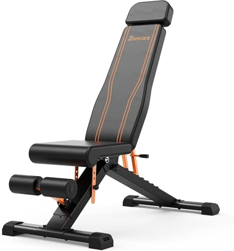 400KG klappbare Hantelbank, 190cm Verstellbar Training Fitness Bank für Ganzkörper-Workout, Multifunktion Trainingsbank Schrägbank für zu Hause oder im Fitnessstudio