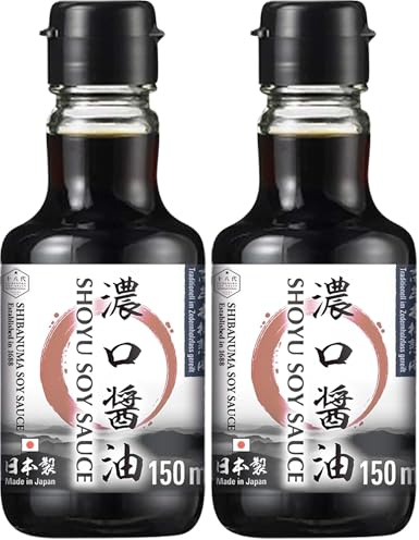 Shibanuma Koikuchi Shoyu Soße – Dunkle Sojasoße aus Japan – 1 x 150 ml (Packung mit 2)