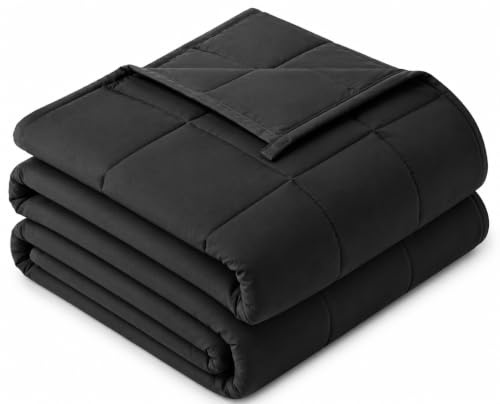 Sivio Gewichtsdecke 7kg Schwarz 120x180cm | Atmungsaktiv & leicht, Mikrofaser mit Glasperlenfüllung, Ganzjahresdecke, maschinenwaschbar