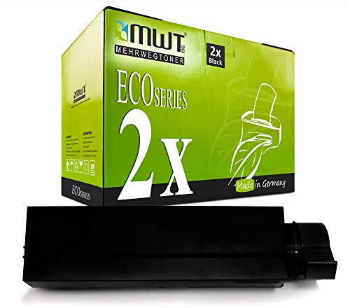 2X MWT Toner kompatibel für Oki B 400 410 420 430 440 D DN ersetzt 43979102 Schwarz Black