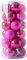 Hunpta 4 cm 24PC Plastik-Weihnachtsbaum Dekoration Weihnachtskugel (Hot Pink B 4CM)