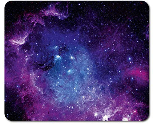 Purple Solar System Mouse Mat Pad - Nebula Galaxy Space Gift Secret Santa Birthday Christmas Astronaut Starry Night Sky Dad Brother Son Daughter Kids Men's Stars #8364