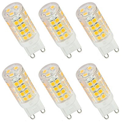 MILI 6er Set LED Leuchtmittel 3,5W G9 3000K warmweiss 230V 320lm Klar Entspricht 35W Licht