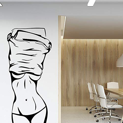 Mädchen Vinyl Wandtattoo Mode Sexy Frau Wandbild Wandaufkleber Bekleidungsgeschäft Schönheitssalon Schlafzimmer Zimmer Dekorative 43x92 cm