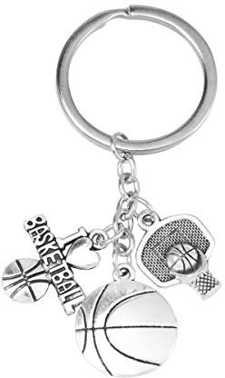 Toyvian Porte-clés de basket-ball, breloque, cerceau, porte-clés de basket-ball, pendentif personnalisé, décoration sportive, pour filles et garçons,