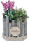 Spetebo Holz Pflanztopf oval - 30x23x19 cm - Garten Deko Pflanzschale Blumentopf Blumenkasten Pflanzkasten