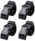 Azarxis 25mm Schwarz Nylon Gurtband mit Verstellbare Schnallen, Einstellbare und rutschfeste Gepäckgurt Koffergurt zum Sicheren Verschließen 4 Stück