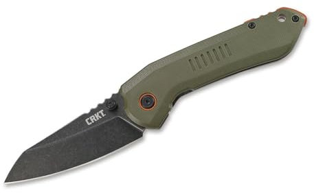 CRKT Overland Taschenmesser aus Stahl, Edelstahl und glasfaserverstärktem Kunststoff in der Farbe Grün - 18,70 cm