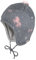 maximo Mini Girl-Mütze, ausgenäht Jacquard, Einhorn, Deko, Bindeband Made in Germany 51 mittelgraumeliert/Dogwood