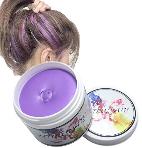 Cera Cabello Para Pelo Unisexo Cera para el cabello Lavable Tinte Temporal Capilares Apta para fiesta Halloween Navidad-Violeta