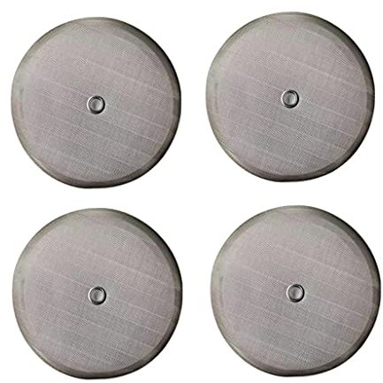 French Press filters 4.5 inch for 50 Oz/1.5 Liter/12cups coffee press, 4 pack french press screen replacement filter with metal center ring