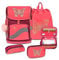 Belmil Premium Smarty Plus ergonomisches Schulranzen Set 5-teilig, AGR, Brustgurt, Hüftgurt, Magnetverschluss (405-51/P/S Coral)