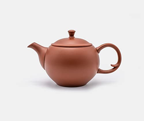 Azmaya Handgefertigte Japanische Tokoname Runde Rote Ton Teekanne - 250 Ml