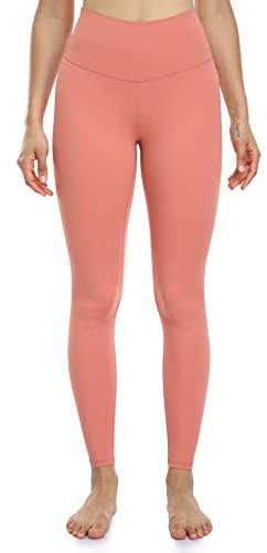 Colorfulkoala Butterweiche Yogahose für Damen, hohe Taille, volle Länge, Korallenpink, S