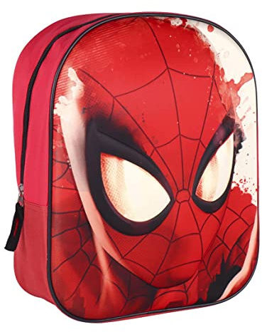 CERDÁ LIFE'S LITTLE MOMENTS Boy's Nursery Backpack with 3D Image of Spiderman-Preschool Bag with Single Pocket for 3-6 Year Old Children, 25.0 x 31.0 x 10.0 cm