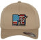 MTV Offizielles Lizenzprodukt American Flag Flexfit Cap (Khaki), Klein/Mittel