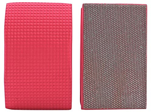 HIGHDRIL Diamond Hand Polishing Pad - 2pcs Grit 200 Diamond Electroplated Hand Sanding Pads Polishing Blocks for Granite, Marble, Glass, Concrete