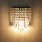 KAWELL Aplique de Pared LED de Cristal K9 Interior - Lámpara Moderna Con Base E14 Para Dormitorio, Sala de Estar, Pasillo, Comedor y Habitación de Niña
