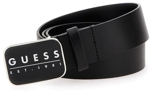 GUESS BM7425LEA40 Herrengürtel aus schwarzem Leder LEDER M/Nero
