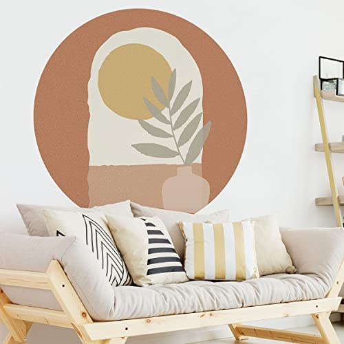Ambiance Sticker Vliestapete Riesenfresken Vorgekleistert -Giornata Di Sole Astratta - Dekoratives Etikett | H120 x L120 cm