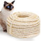 Abio Sisalseil für Kratzbaum 10mm 50m Sisal Seil 100% Natur Katzen Zubehör Haushalt Garten Dekoration DIY Kratzseil 10mm 50M