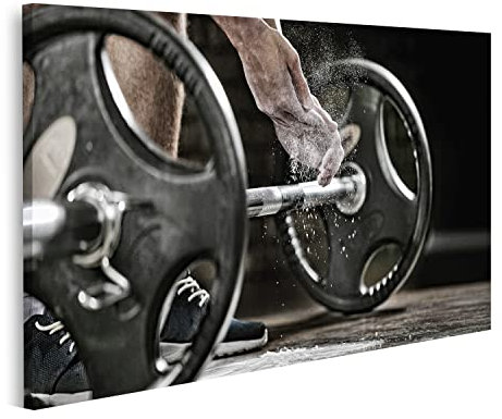 islandburner Bild auf Leinwand Athlet Macht Sich Bereit Gewichtheben Training Sport Bilder Wandbilder Poster INAH-1P