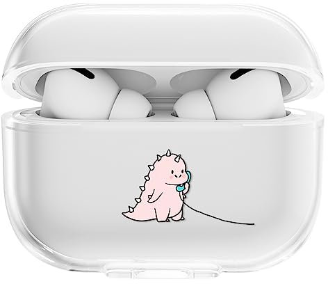 CasurvivePro Kopfhörer-Hüllen für AirPods Pro 2 Hüllen, transparente TPU-Hüllen mit niedlichem Muster, Apple AirPods Pro (2. Generation) Ladehüllen der 2. Generation