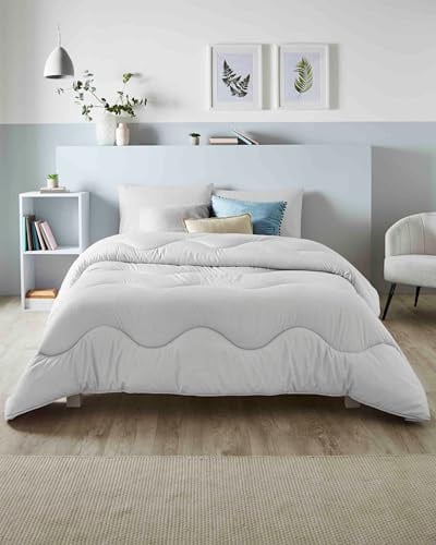 Night Lark Bettdecke ohne Bezug, 10,5 Tog, Einzelbett, Leinen-Kollektion, weiche Luxus-Bettwäsche, maschinenwaschbar, hypoallergen, Wolkengrau