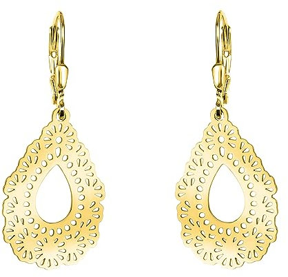 SOFIA MILANI - Damen Ohrringe 925 Silber - vergoldet/golden - Ornamenten Ohrhänger - E2263